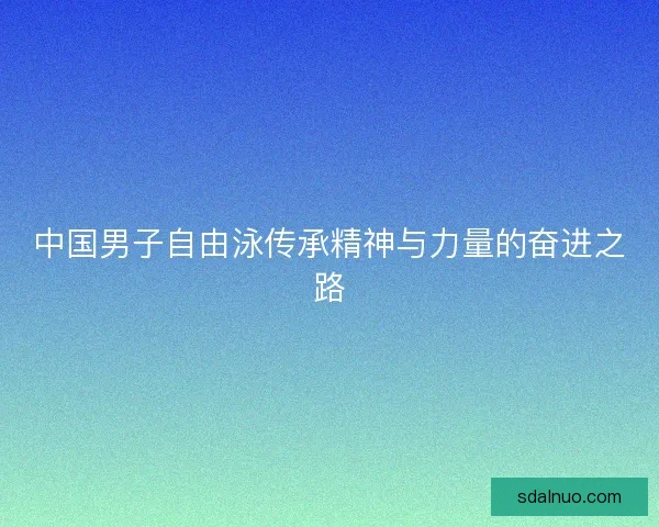 中国男子自由泳传承精神与力量的奋进之路