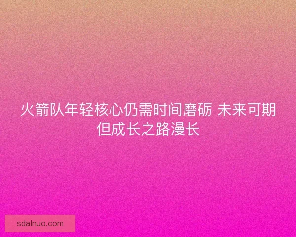 火箭队年轻核心仍需时间磨砺 未来可期但成长之路漫长 火箭队年轻核心仍需时间磨砺 未来可期但成长之路漫长